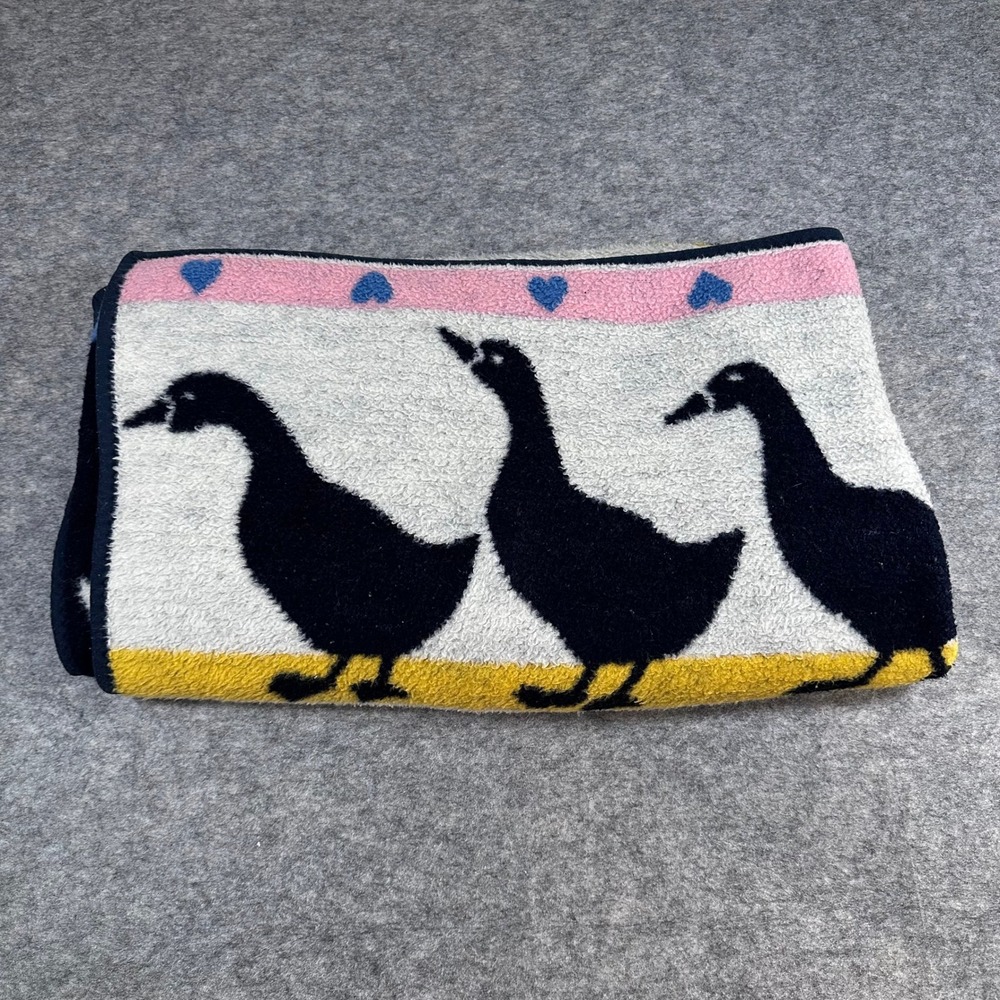 VTG Vuteks Crown Crafts Goose Blanket Unisex 60x80 Blue Yugoslavia